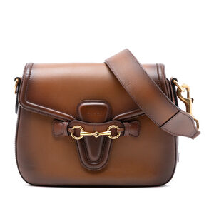 Pre-Loved Gucci Medium Leather Lady Web Crossbody